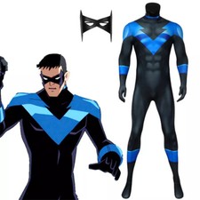 Batman Under the Red Hood Nightwing Cosplay Costume 3D Printing Robin Jumpsuit