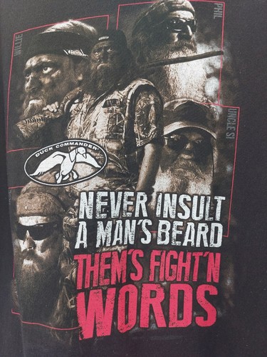 Duck Commander T-Shirt Mens Large Dark Gray Duck Dynasty Beards