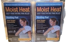 Thermal On,Moist Heat, Deep Penetrating Pain Relief, Heating Pad,( 2 Pack) 