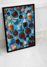 COFFEE COOKIES POSTER PRINT WALL ART FOOD DRINK A3 A4 SIZE