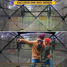 Pop Up Hunting Ground Blind Portable 270º see-thru windows portable 5-hub (1)