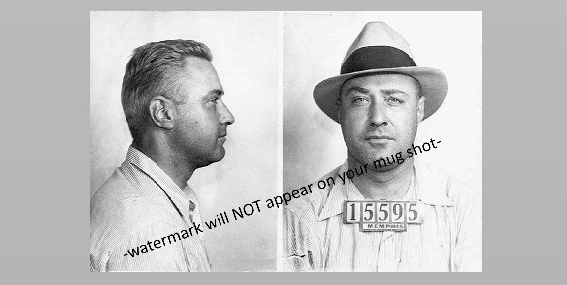 1933 Machine Gun Kelly Mug Shot PHOTO Great Depression PROHIBITION