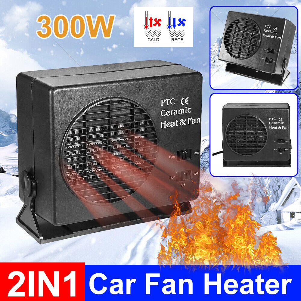 Auto Car Truck Fan Heater Portable Window Defroster 12V 300W For Vehicle NEW
