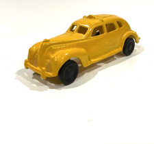 Arcade Yellow Cab Reproduction Cast Iron Taxi Cab Toy Car 8" Long