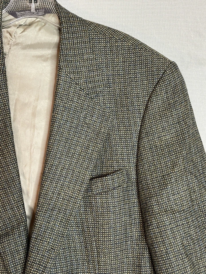 Lands End Mens Blazer Size 42 Reg 50/50 Wool & Mohair 2 Button Closure  - Image 3 of 4