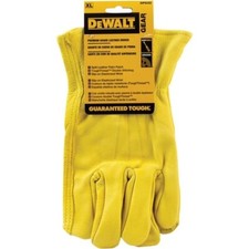 6 -DEWALT Men's Large Premium Grade Leather Driver Glove Model: DPG32L