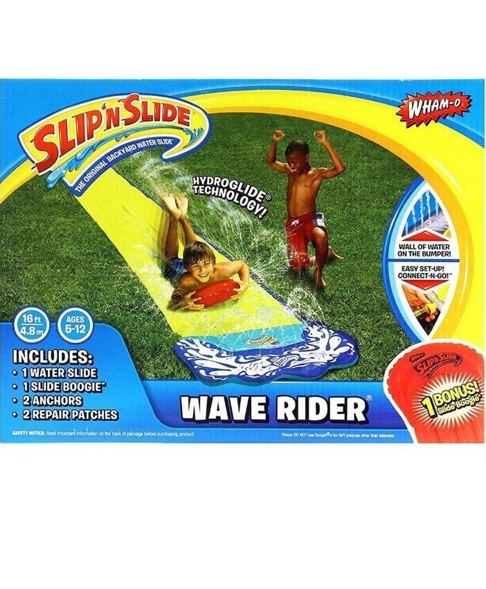 Slip'N Max 82% OFF Slide Wham-O Wave Rider BONUS Seattle Mall 1 New 16' Boogie Long