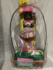 1996 Russell Stover Special Edition Afician American Barbie In Basket