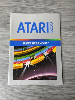 Super Breakout Atari Manual Authentic