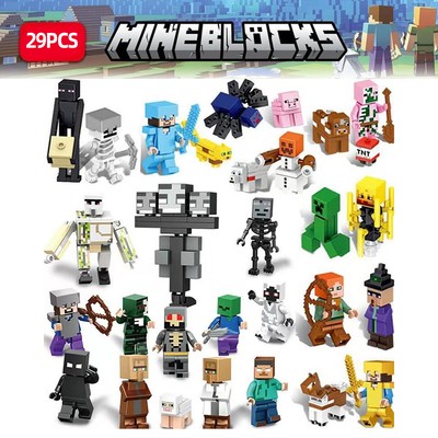 16/29X Mine-craft Party Cake Toppers Mini PVC Toys Birthday Supplies Decorations