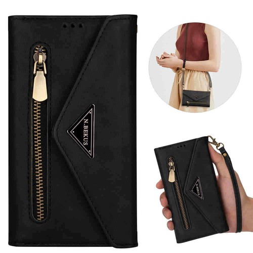 For iPhone 11 12 Pro Max XR 6S 7 8 SE Wallet Card Holder Flip Leather Case Cover - Picture 13 of 43
