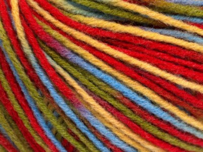 Circus -Ice Yarns Wool DK Color 56213 Variegated Red Blue Yellow