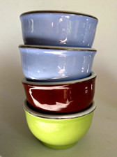 4pcs Vtg Porcelana Steatita Paraná Soup Cups/Side Bowls Brazil 2.25in T 3.75in W