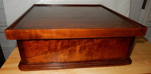 Beautiful Large Antique Burl Walnut Dresser Top Box - Picture 7 of 12