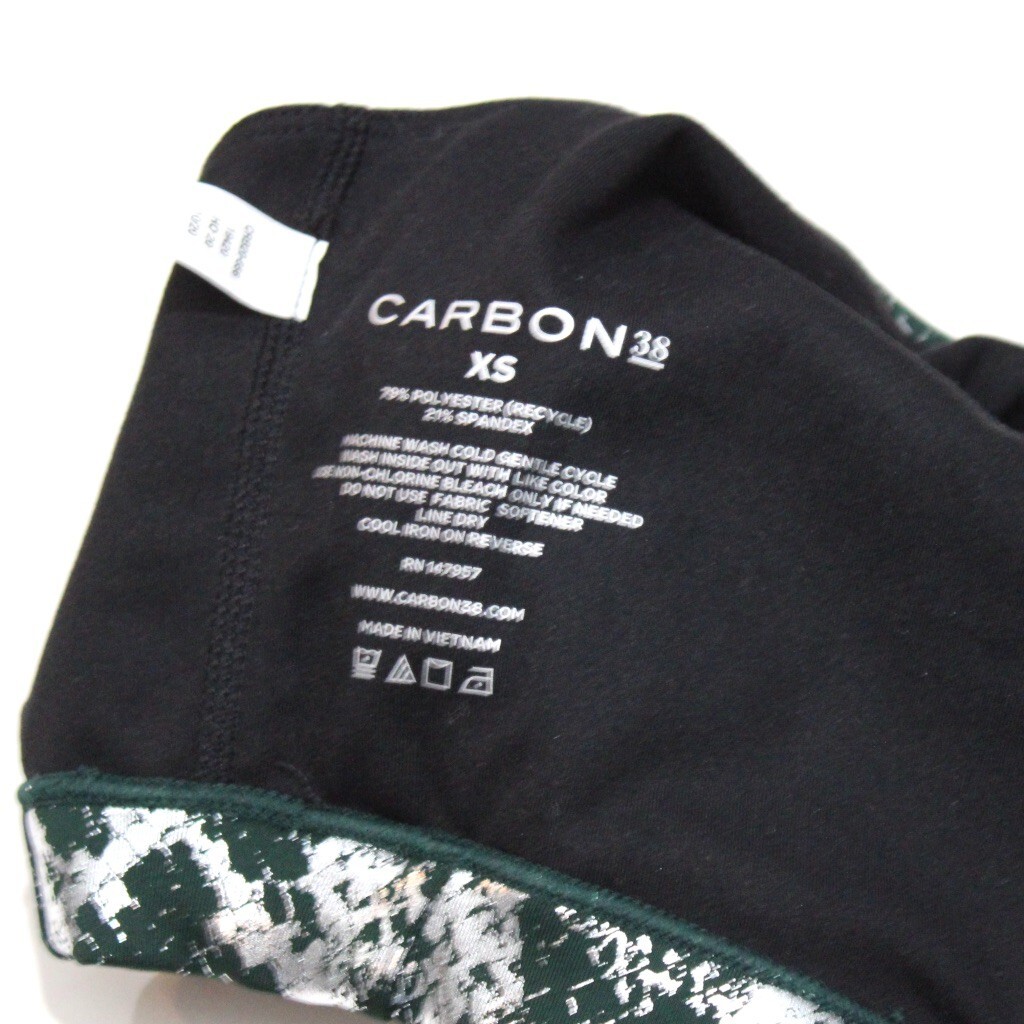 Carbon38 Contour Cross Green Metallic Silver Snak… - image 3