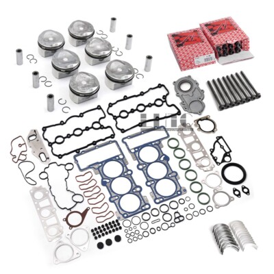 Engine Overhaul Rebuild Pistons Kit For Audi A4 A5 B8 A6 C6 Q5 3.2 FSI CALA CALB