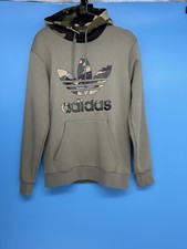 New ADIDAS Original Men's Camo Trefoil Infill Fleece Lined Hoodie Size: S