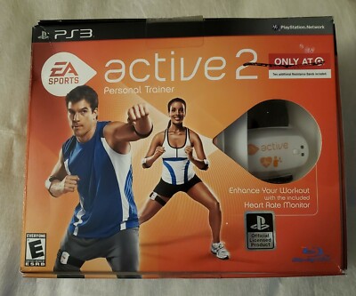 PS3 EA Sports Active 2 Personal Trainer With Heart Monitor Open Box Complete
