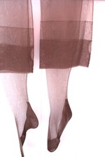 VTG Nylon Stockings La France 200 Seamed Hosiery Cuban Brown Toast Sz10.5 NIB