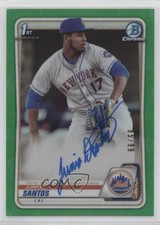 2020 Bowman Chrome Prospect Green Refractor 85/99 Junior Santos #CPA-JS Auto 1u4