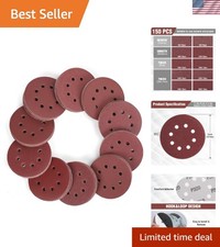 150 Count Sanding Pads - 5-Inch, 10 Grits, Aluminum Oxide for Efficient Use