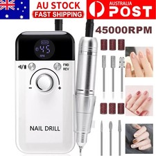 Professional Rechargeable Nail Drill File Machine 45000RPM Portable Electric AU
