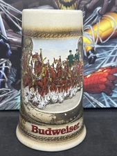 Vintage Anheuser Busch Budweiser 1987 Horseshoe Clydesdales Stein CS77