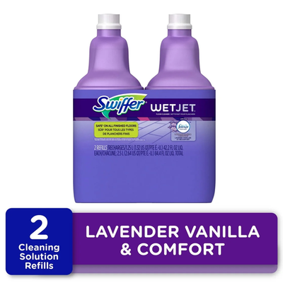 #ad Wet Jet Mop Refill Solution Wood Laminate Tile Floor Cleaner Lavender 42.2 $28.18