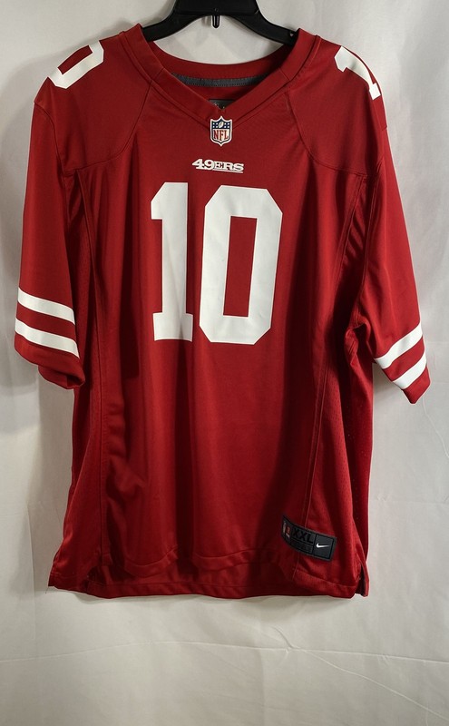 Nike Men's NFL 49ers Jimmy Garoppolo #10 Red On Field Jersey Size XXL
