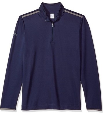 Callaway Women's Golf Long Sleeve 1/4 Zip Mock Pullover  navy L New