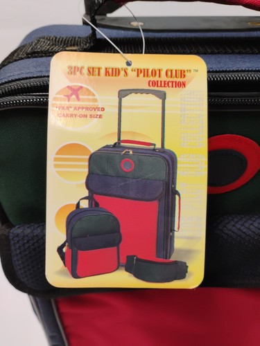 Kids Soft-Side Luggage Set 3 Piece Travel Suitcase Carry-On Packing Cube Kit New - Picture 3 of 8