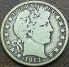 US 1913-S Barber Half Dollar  **