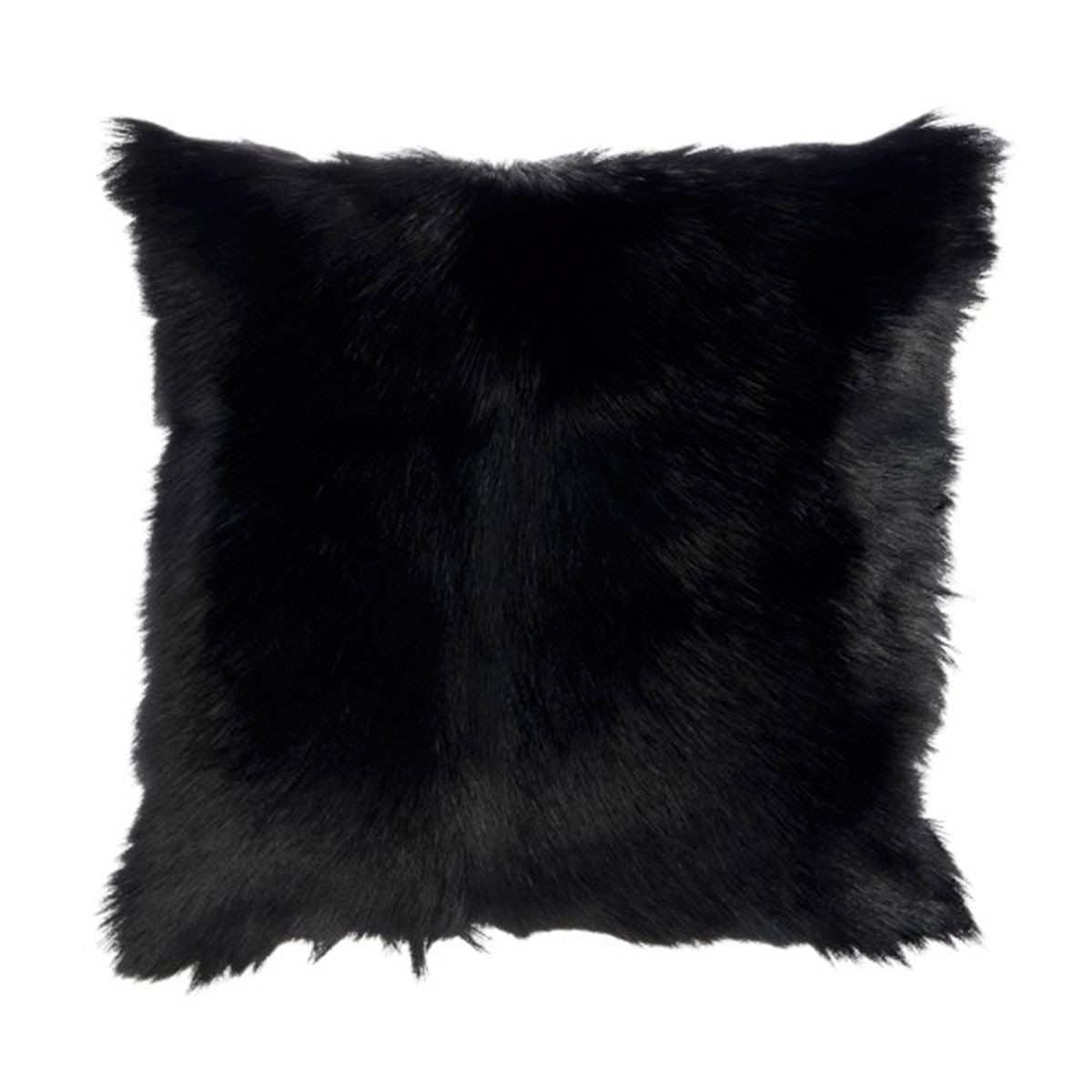 Coussin Peau de Chèvre Noir 40x40 Rénovez Votre Canapé Ancien Facilement