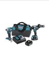 Makita 18V Cordless Impact Driver  Hammer Drill Set w/ 2 Batteries, Charger