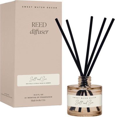 Salt & Sea Reed Diffuser 4 Months Long Lasting Premium Fragrance Room Decor