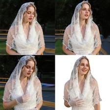 Lace Head Covering Tulle Hijab Veil Women Church Headwear Fashion Essential