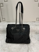 PRADA Womens Medium Nylon Shoulder Tote Vinta...