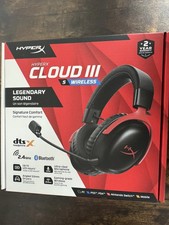 HyperX Cloud III S Wireless Gaming Headset, 2.4GHz, Bluetooth, Black/Red