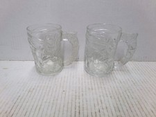 Batman Forever 1995 McDonalds Glass Mug Lot of 2 Batman