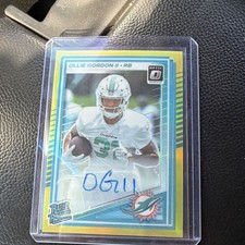 2025 Panini Donruss Optic Rated Rookie Prizm Auto Ollie Gordon II Dolphins #218…
