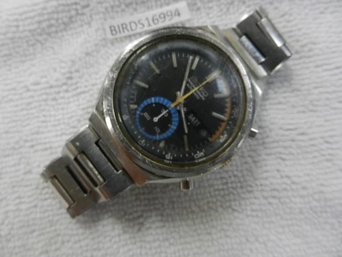 RARE & Vintage 1976! SEIKO Speed Timer BLUE EYE  6139-7060 Chronograph FOR PARTS