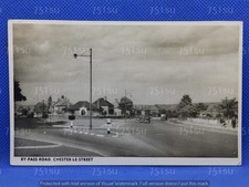 Vintage cars on the By-Pass Road, CHESTER-LE-STREET, Durham. Real Photograph