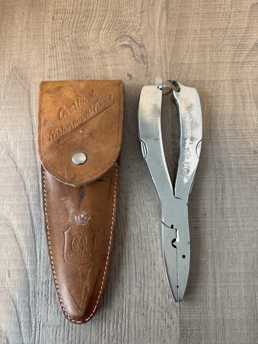 Vtg. Overland Fisherman’s Friend SS Multi-Tool #151 In Leather Sheath Germany
