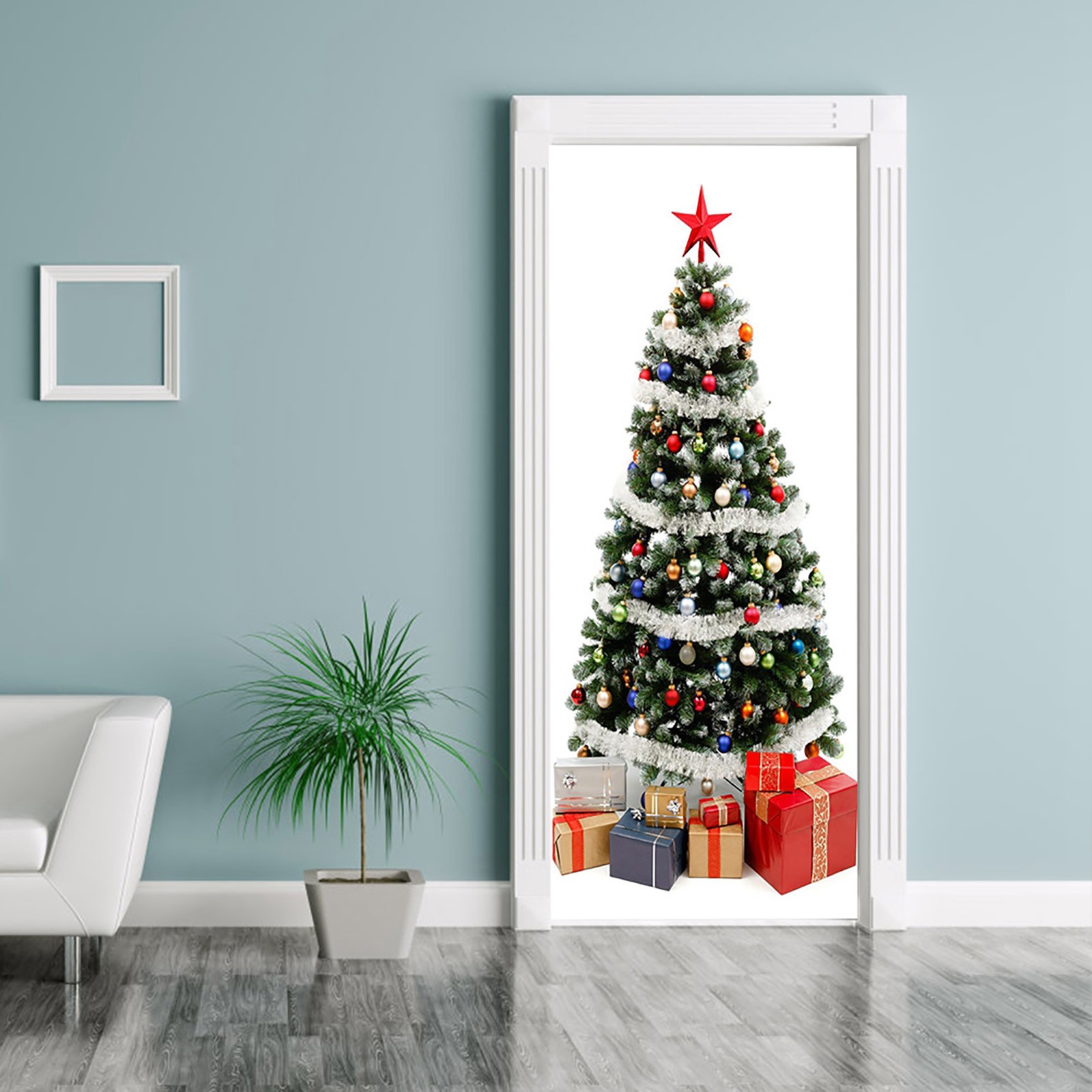 Christmas Window Stickers Decal Christmas Tree Wall Door Mural Sticker For