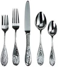 Ricci Argentieri Japanese Bird 18/10 Stainless Steel 5pc. Place Setting