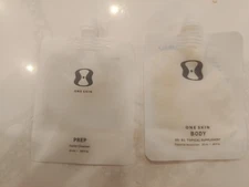 One Skin Prep Facial Cleanser And One Skin Body 20ml Sample Set brand new unopen