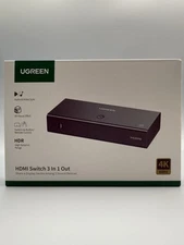 UGREEN HDMI Switch 3 in 1 Out 4K@60Hz, HDMI Splitter with Remote