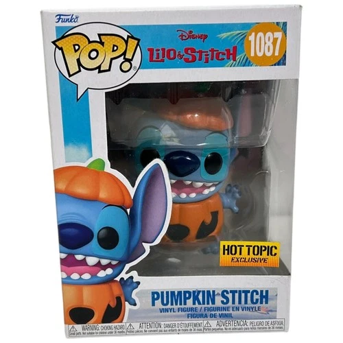 Funko POP Pumpkin Stitch 1087 Vinyl Figure Disney Lilo & Stitch Hot Topic Exclus