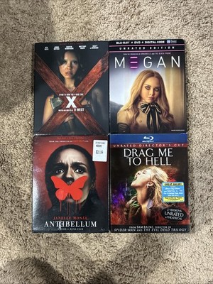 X+Megan+ Antebellum+ Drag Me To Hell/W Slip Cover New Sealed Blu-Ray Nice Set,