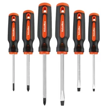 ValueMax 6-Piece Magnetic Screwdriver Set, 3 Phillips and 3 Flat Tip Screwdri...